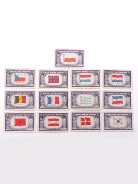 1943-44 United States Overrun Countries Issue Stamp Set
